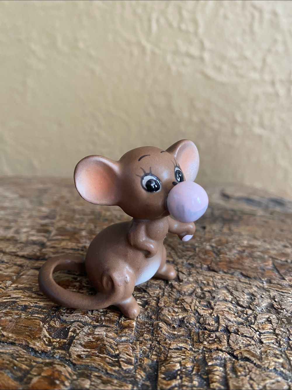 🤎Vintage🤎Josef Originals Bubble Gum Mouse Figurine